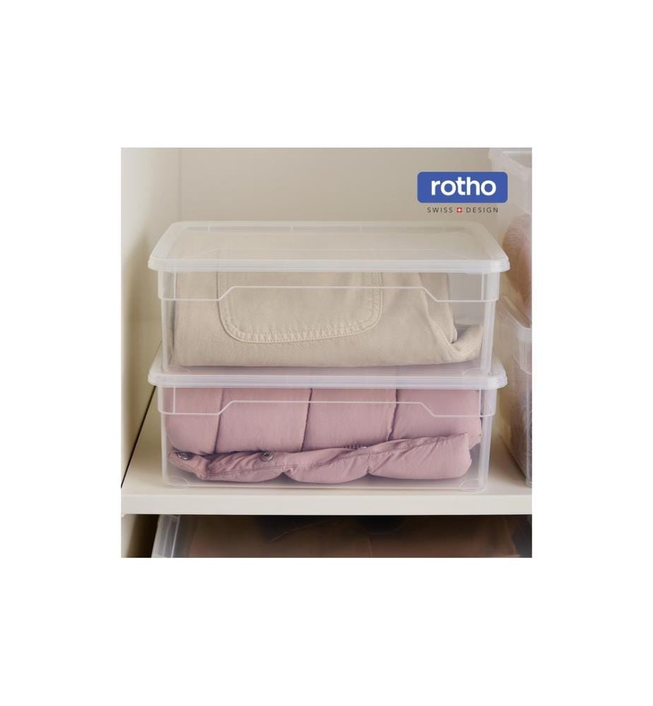 ROTHO - Boîte de rangement Clearbox 5 l, 6 pièces
