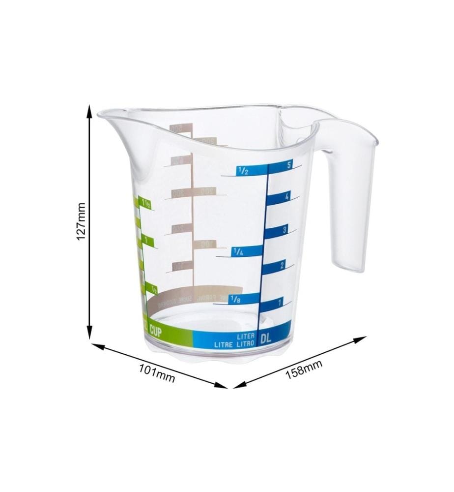ROTHO - Messbecher Domino Dekor 5 dl, Transparent