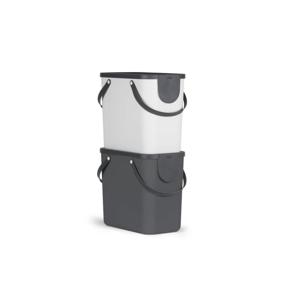 ROTHO - Recyclingbehälter Albula 25 l, Mistletoe Weiss