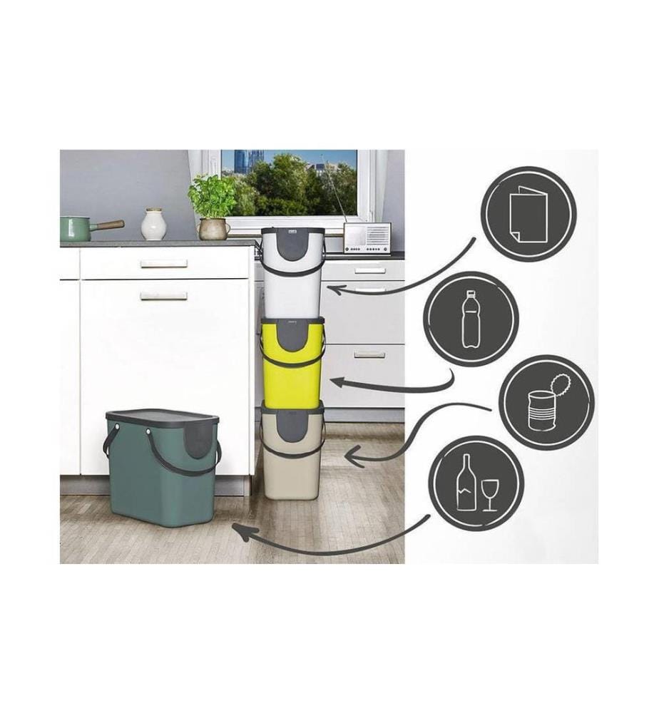 ROTHO - Recyclingbehälter Albula 25 l, Horizon Blau
