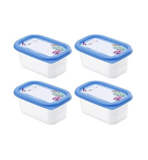 Boîte de conservation Rotho Domino Dekor 4 pièces, 0.2 l, Transparent