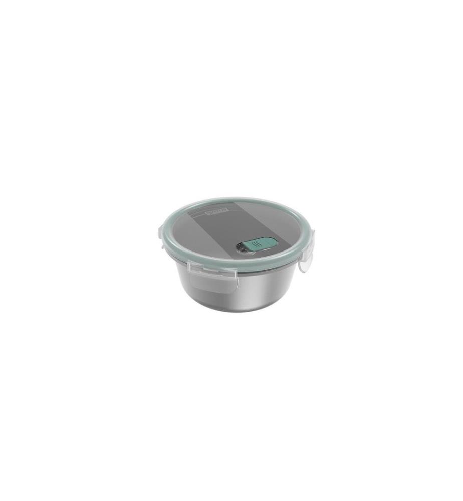 Rotho Boîte en acier inoxydable avec couvercle NALA 0.9 l, Argent