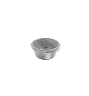 Rotho Boîte en acier inoxydable avec couvercle NALA 0.9 l, Argent