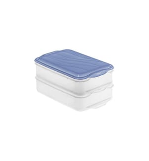 Rotho Boîtes de conservation Foodcentar Rondo 2 pièces, 2.7 l, Bleu