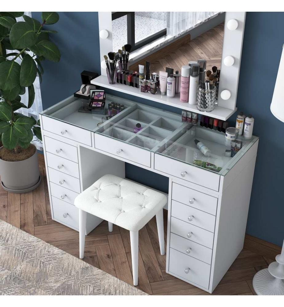 Table de maquillage - Blanc