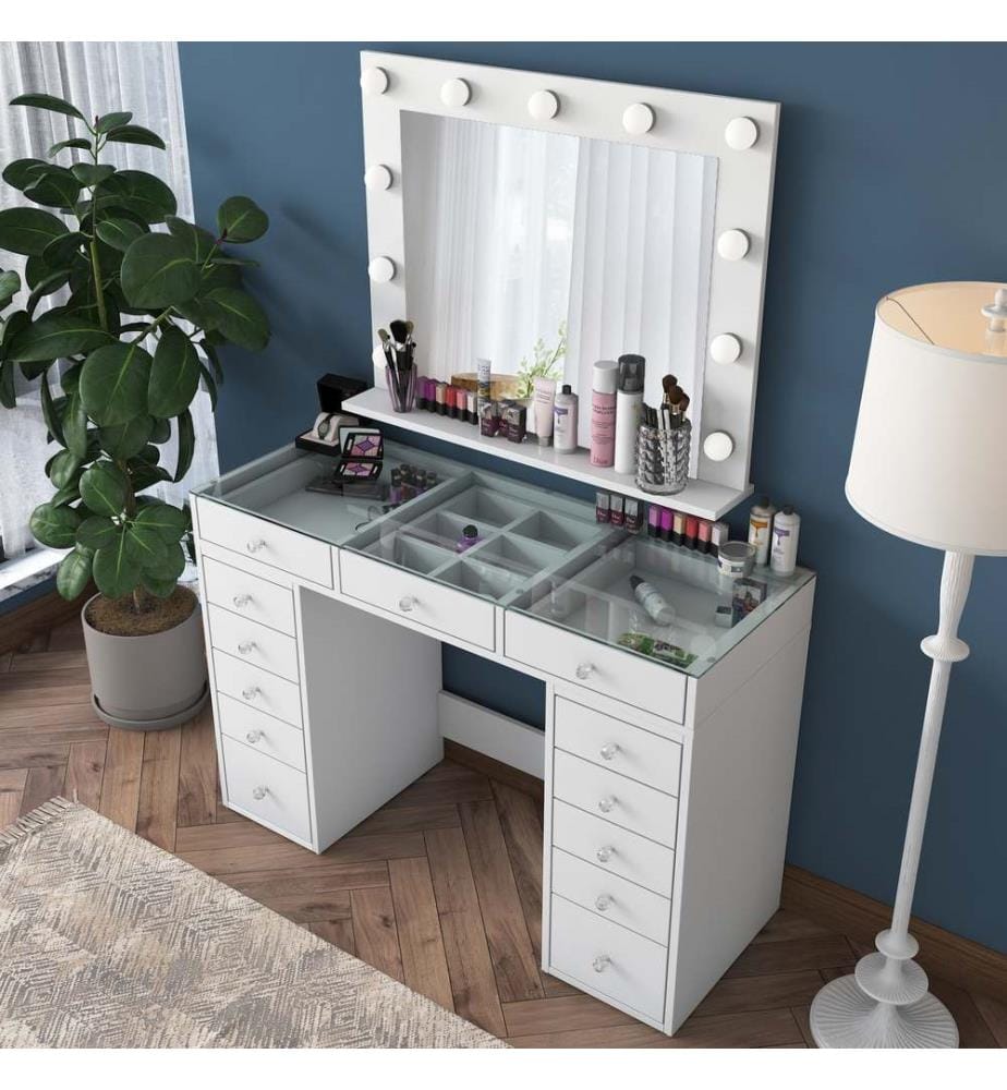 Table de maquillage - Blanc