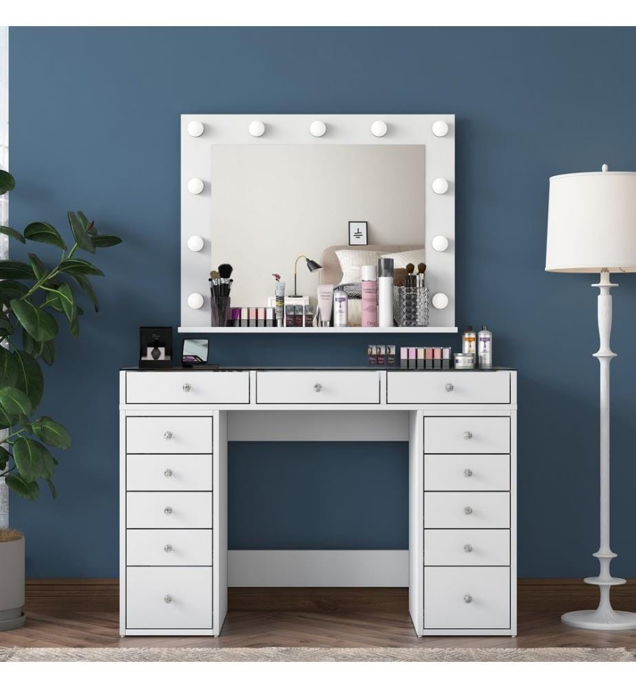 Table de maquillage - Blanc