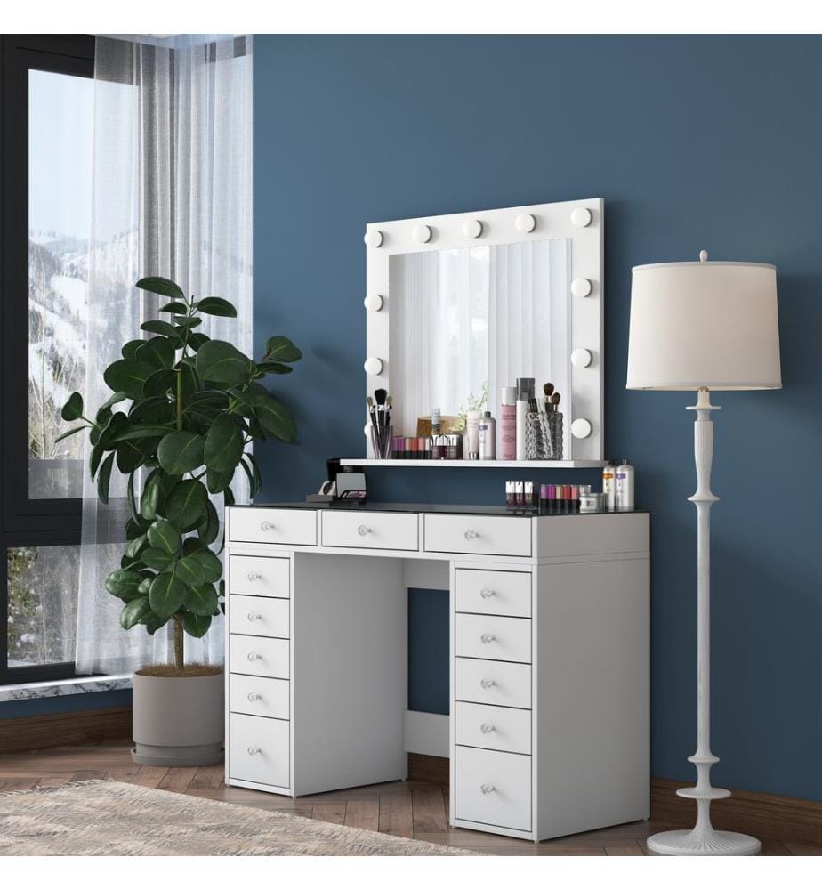 Table de maquillage - Blanc