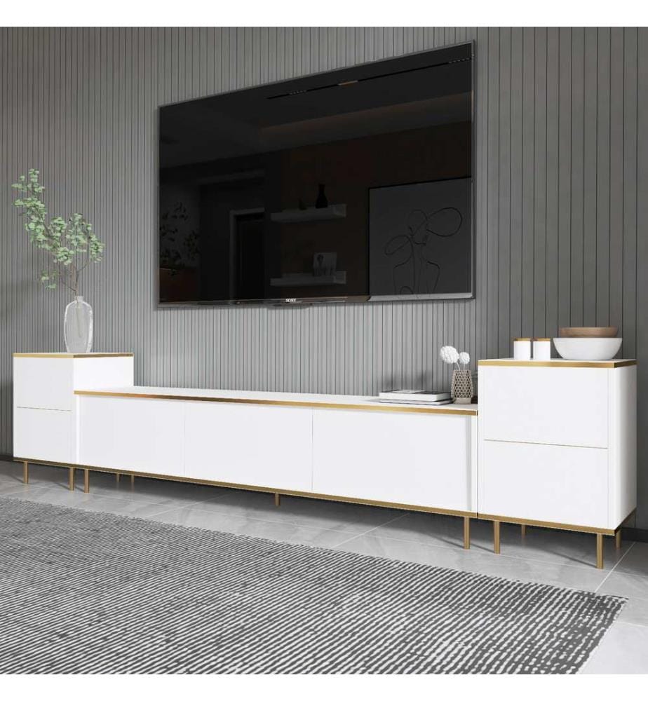 TV-Schrank - Weissgold