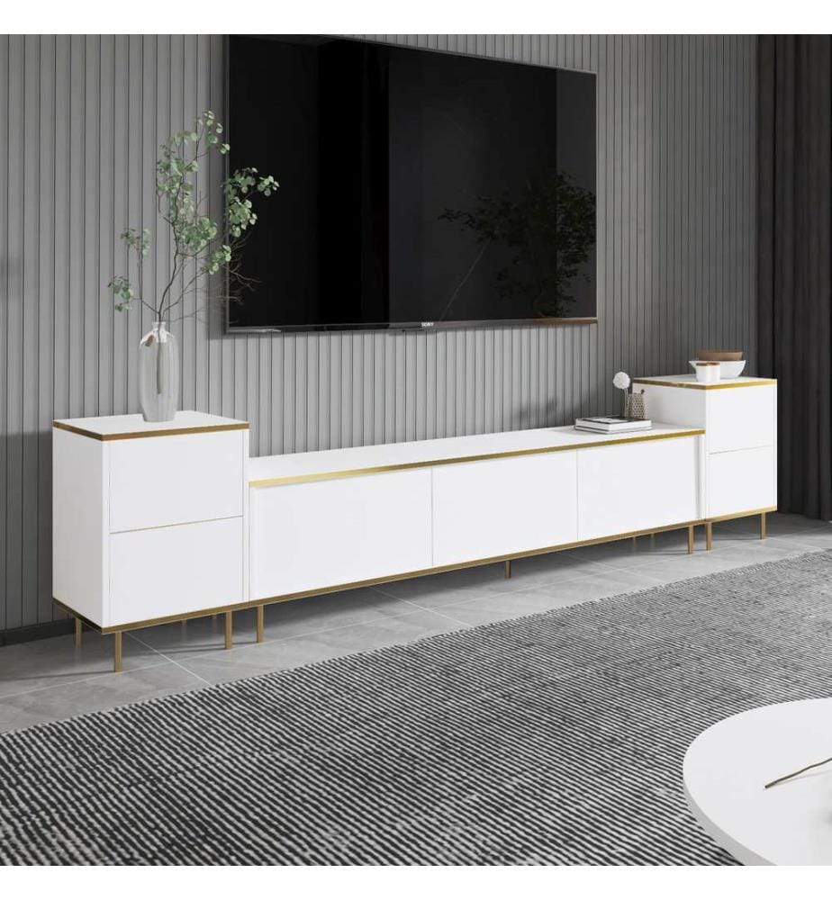 TV-Schrank - Weissgold