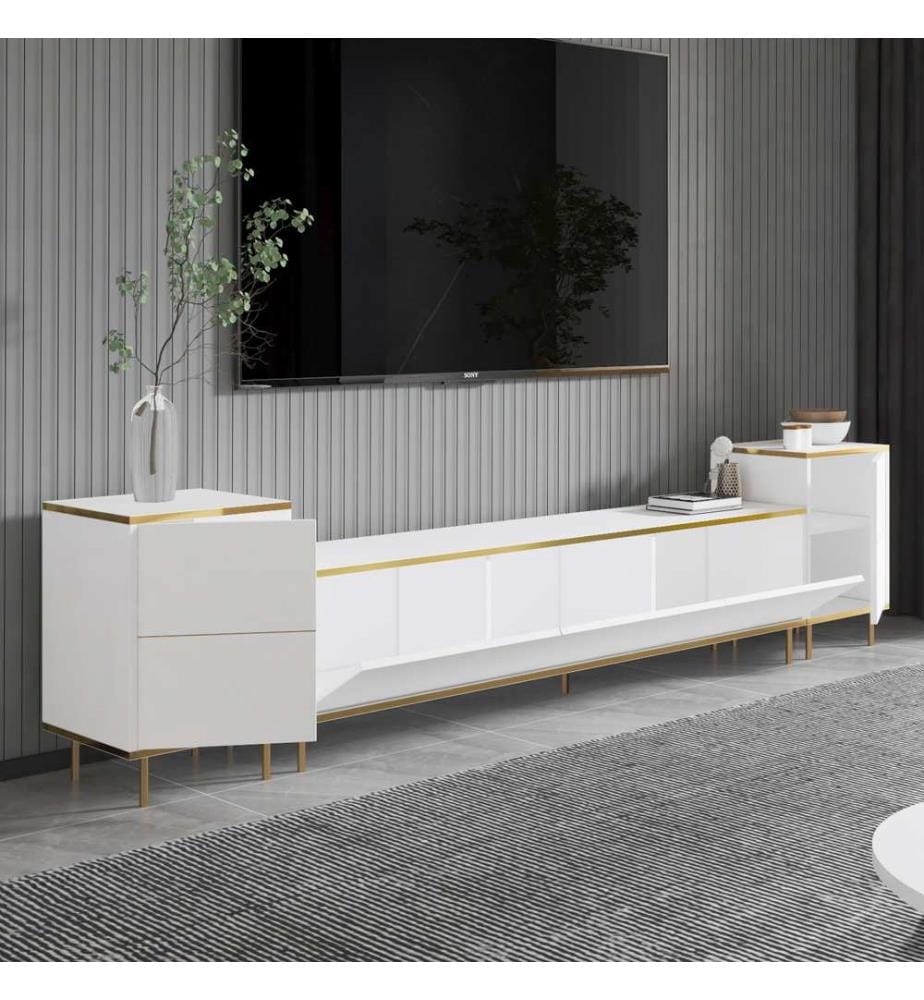 TV-Schrank - Weissgold