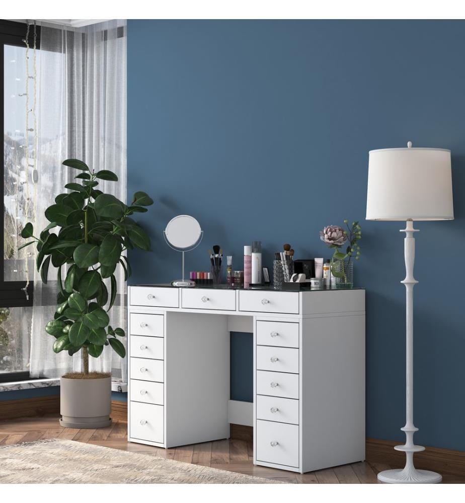 Table de maquillage - Blanc