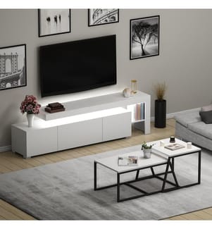 Wohnzimmer-Möbel-Set - Weiss