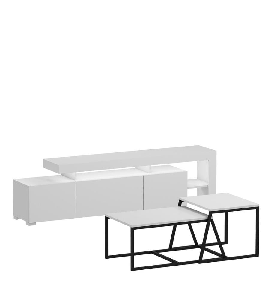 Wohnzimmer-Möbel-Set - Weiss