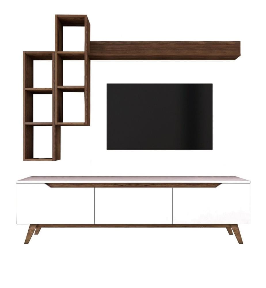 TV-Schrank - Weisser Nussbaum