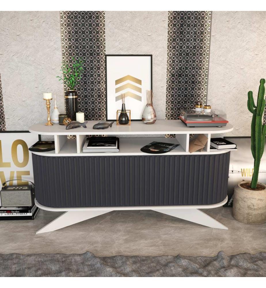 Sideboard - Weiss Anthrazit