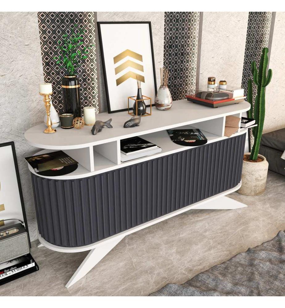 Sideboard - Weiss Anthrazit