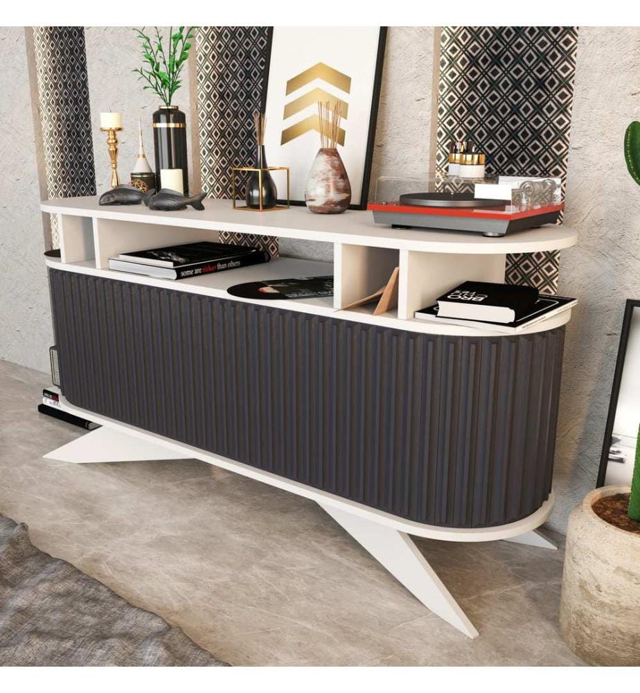 Sideboard - Weiss Anthrazit