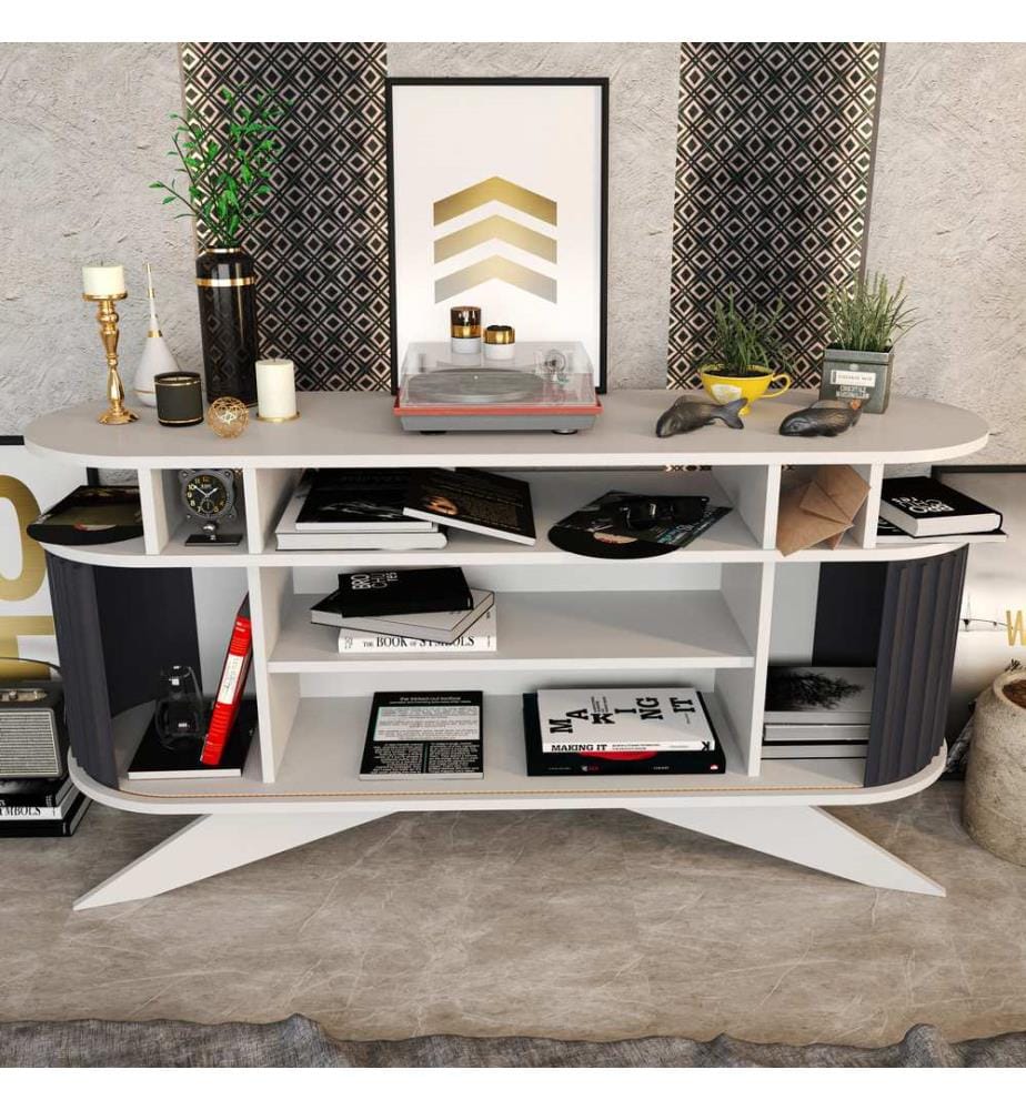 Sideboard - Weiss Anthrazit