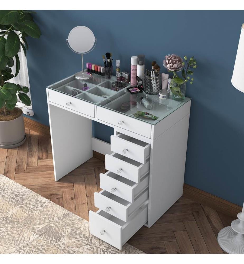 Table de maquillage - Blanc