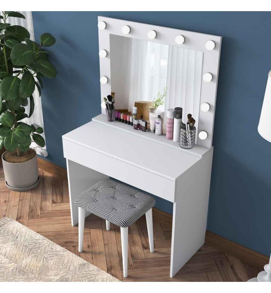 Table de maquillage - Blanc