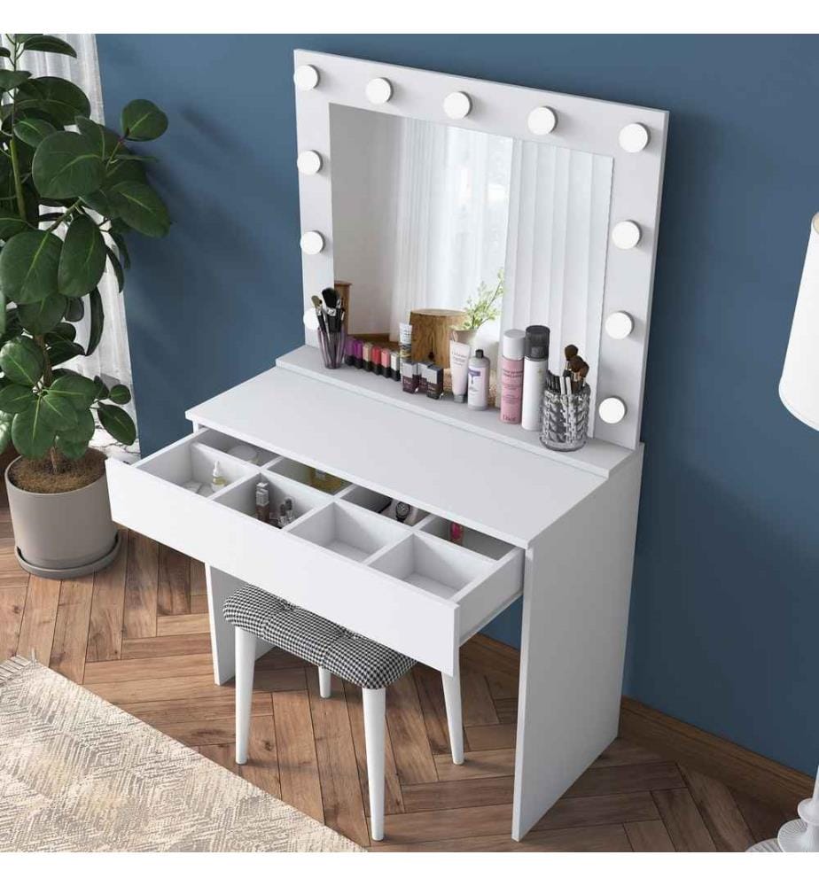 Table de maquillage - Blanc