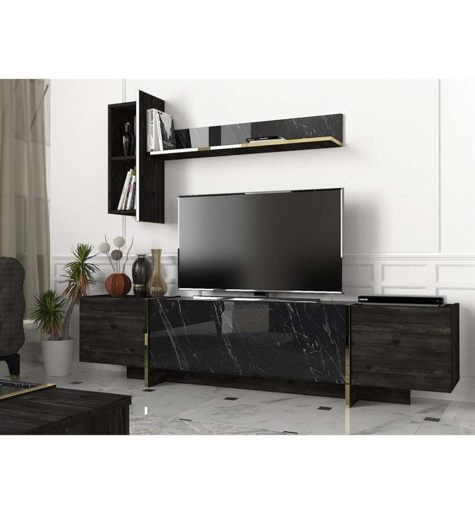 TV-Schrank - Schwarzgold