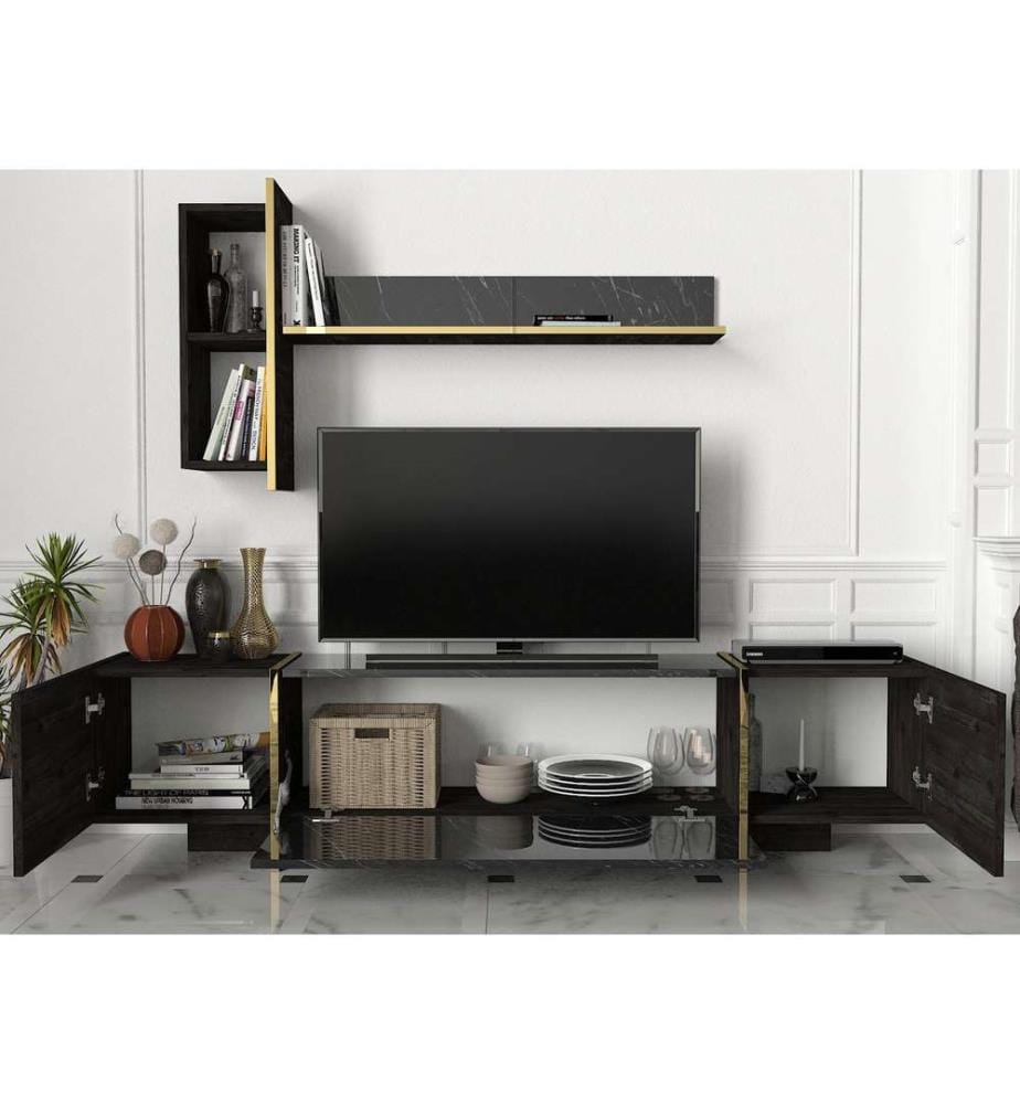TV-Schrank - Schwarzgold