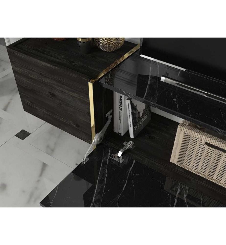 TV-Schrank - Schwarzgold