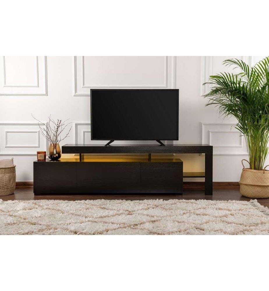 TV-Ständer - Holz Schwarz