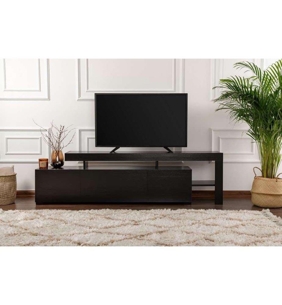 TV-Ständer - Holz Schwarz