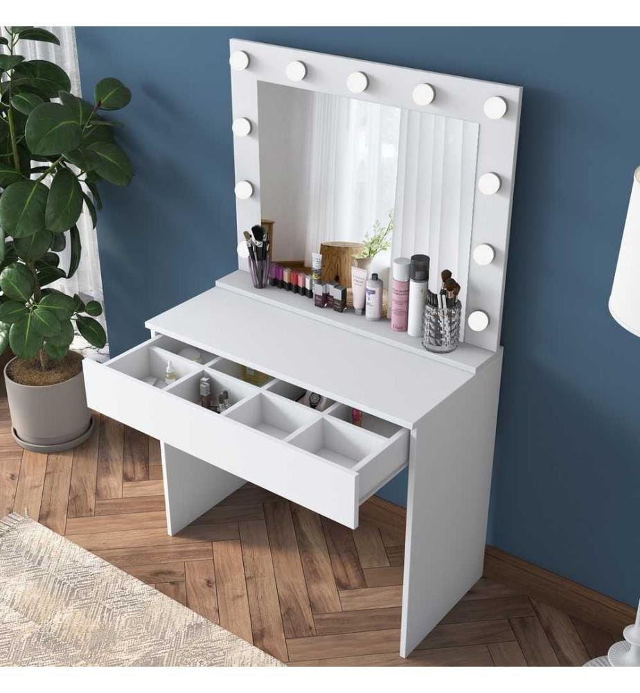 Table de maquillage - Blanc
