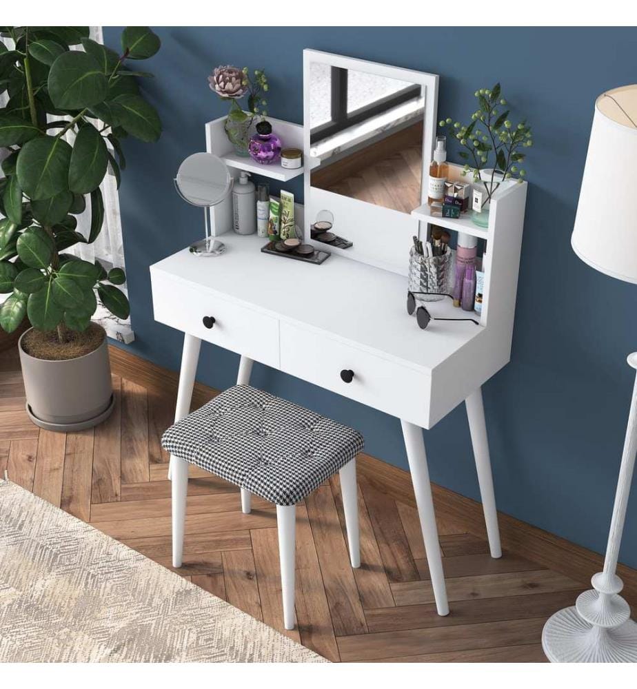 Table de maquillage - Blanc