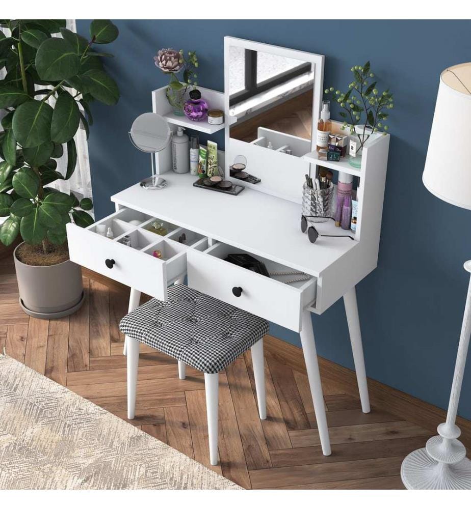 Table de maquillage - Blanc