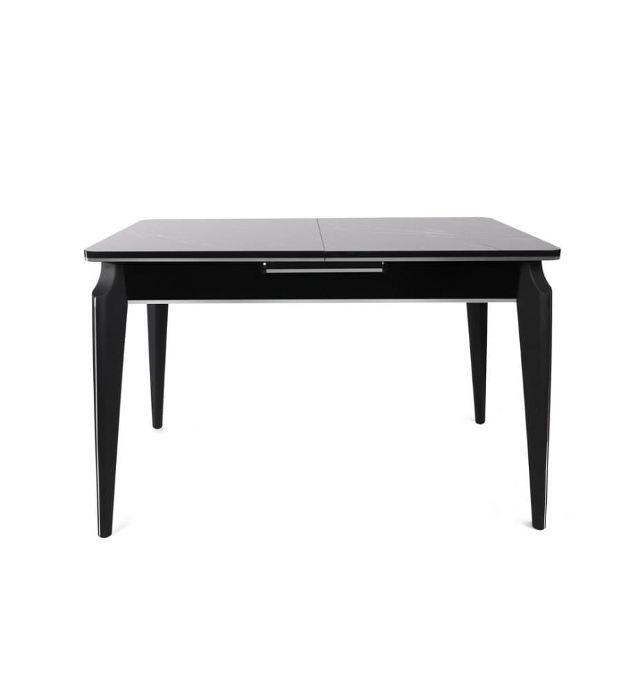 Extendable Dining Table - Black Silver