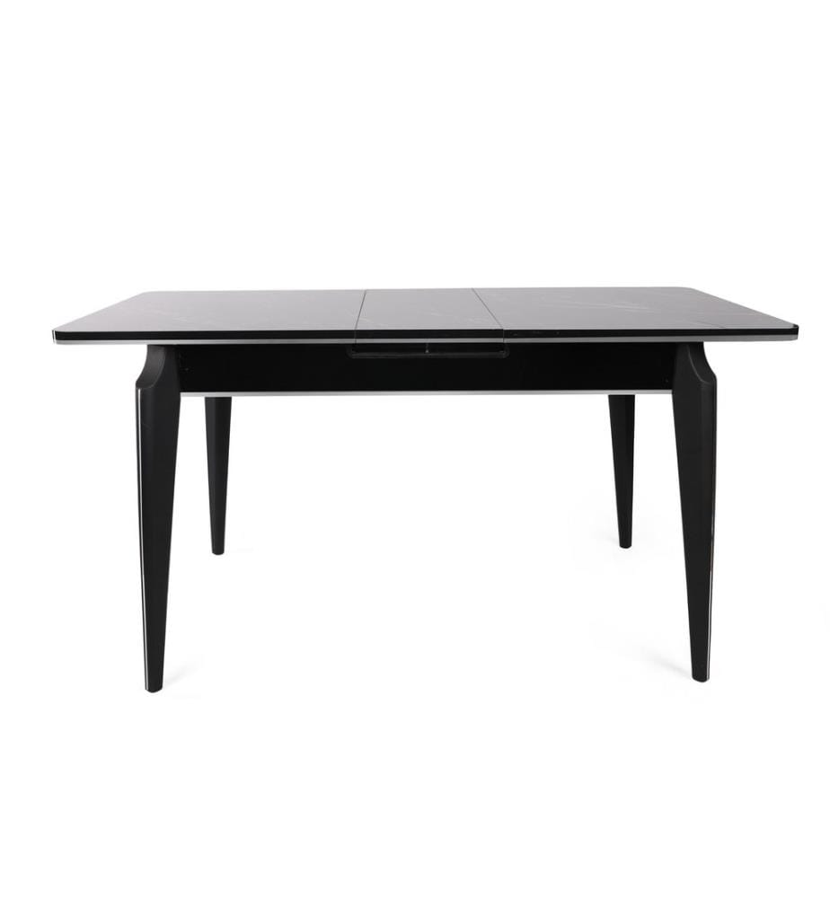 Extendable Dining Table - Black Silver