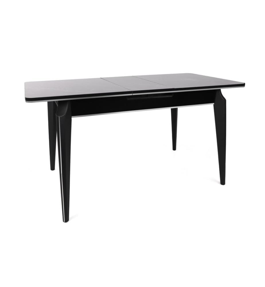 Extendable Dining Table - Black Silver