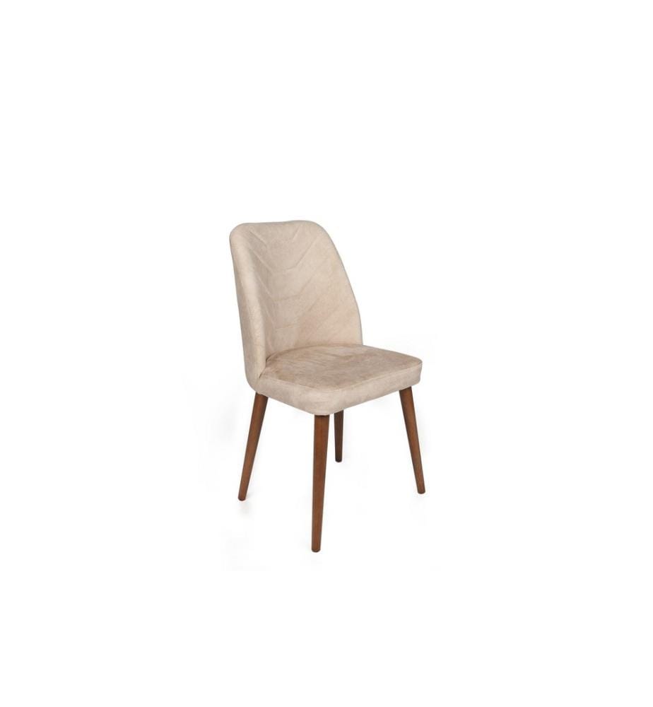 Stuhl-Set (4 Stück) - Beige Walnuss