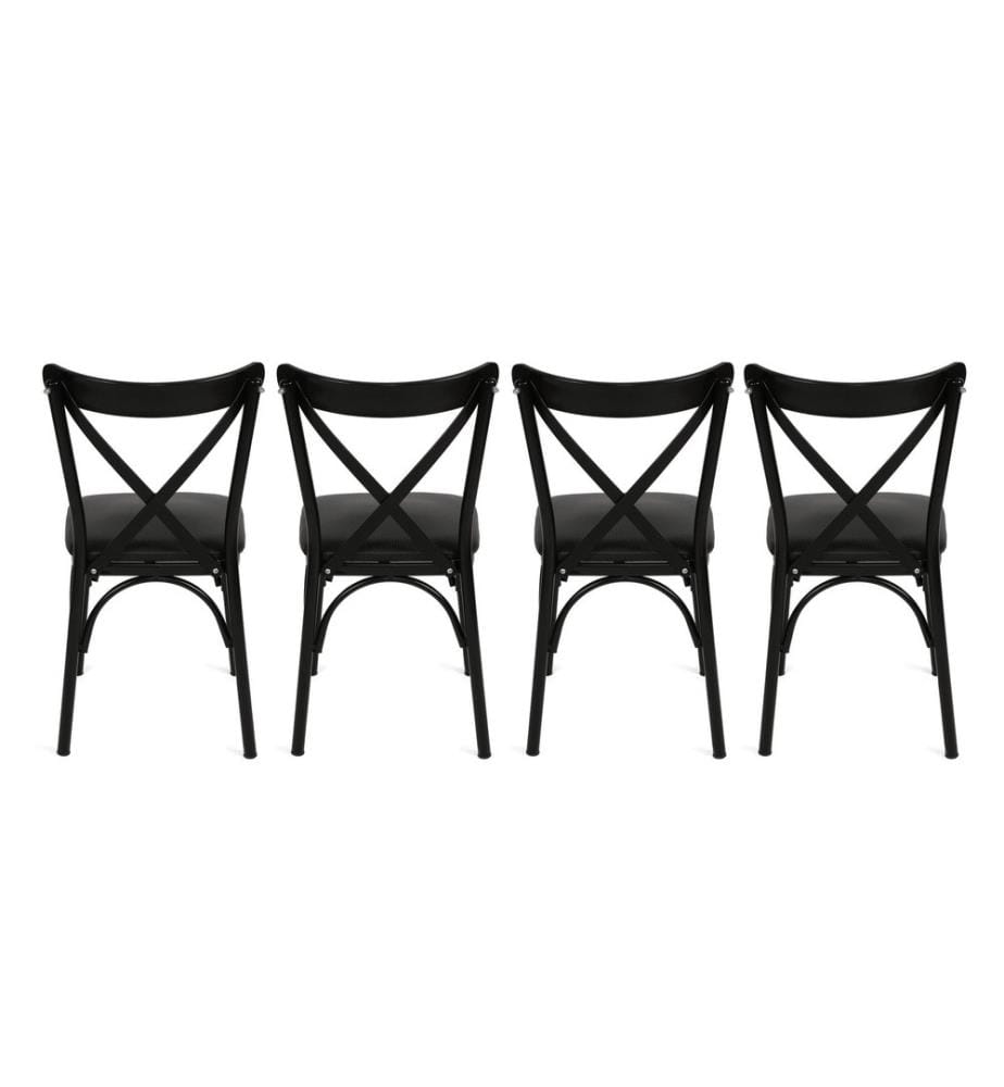 Stuhl-Set (4 Stück) - Schwarz