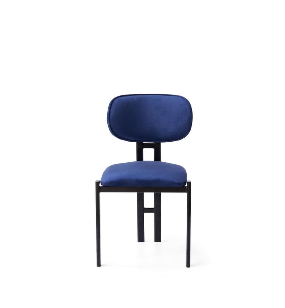 Stuhl-Set (2 Stück) - Marineblau Schwarz