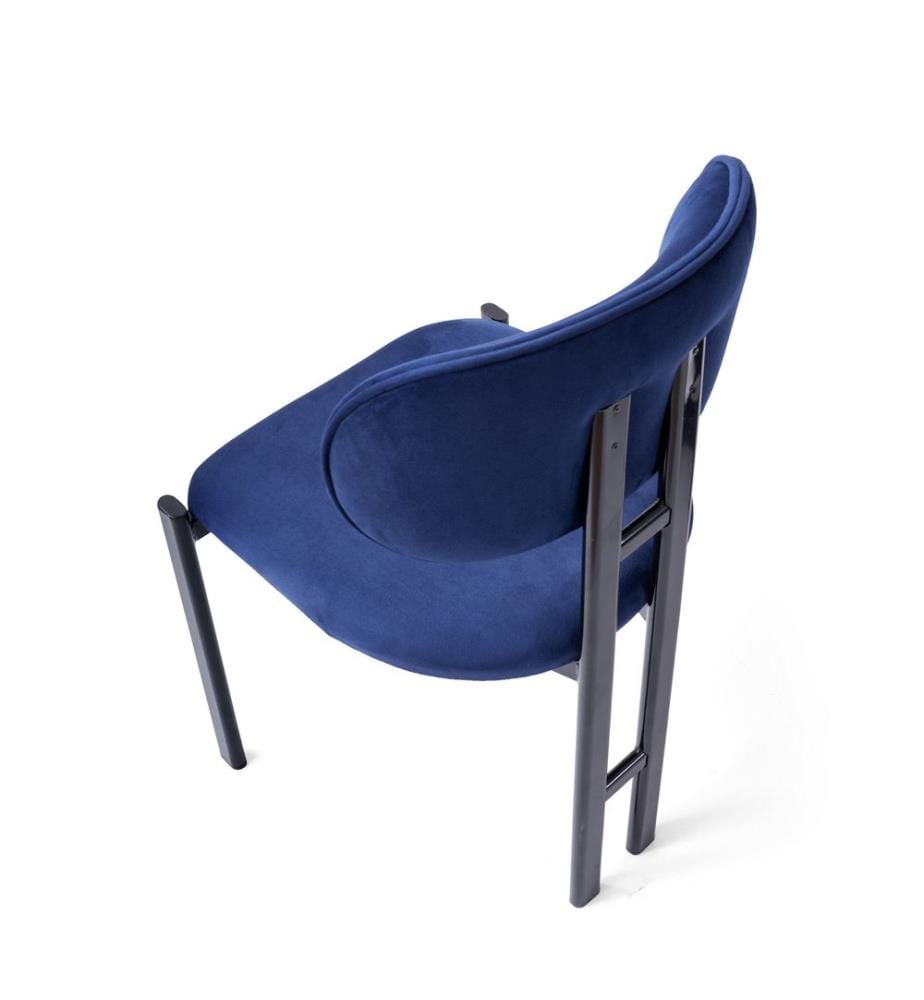 Stuhl-Set (2 Stück) - Marineblau Schwarz