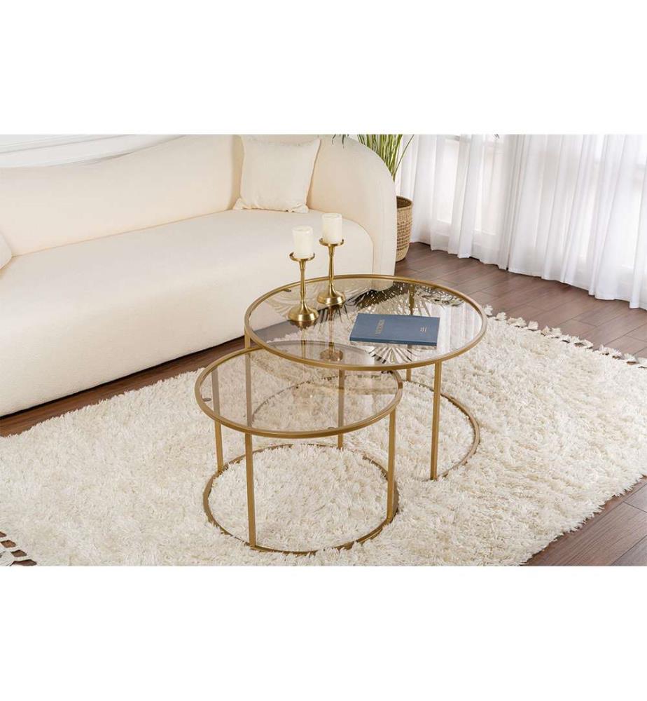 Couchtisch-Set - Gold Bronze