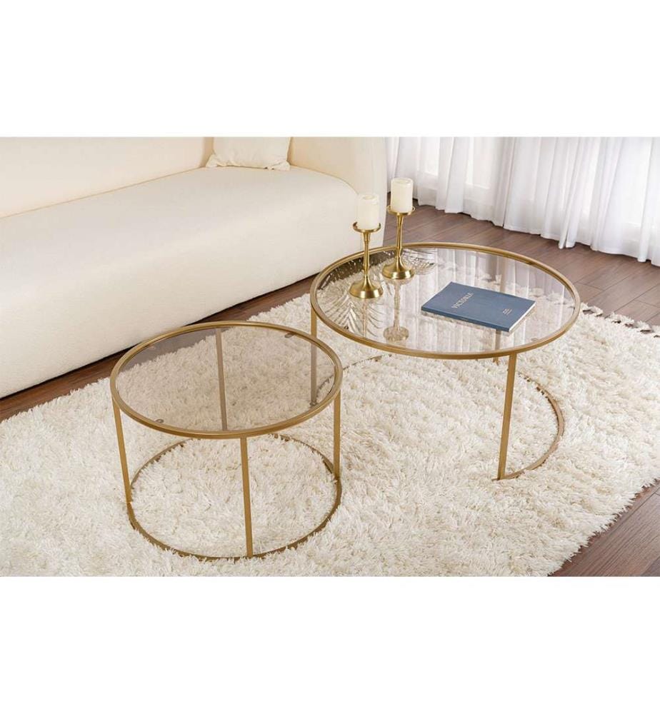 Couchtisch-Set - Gold Bronze