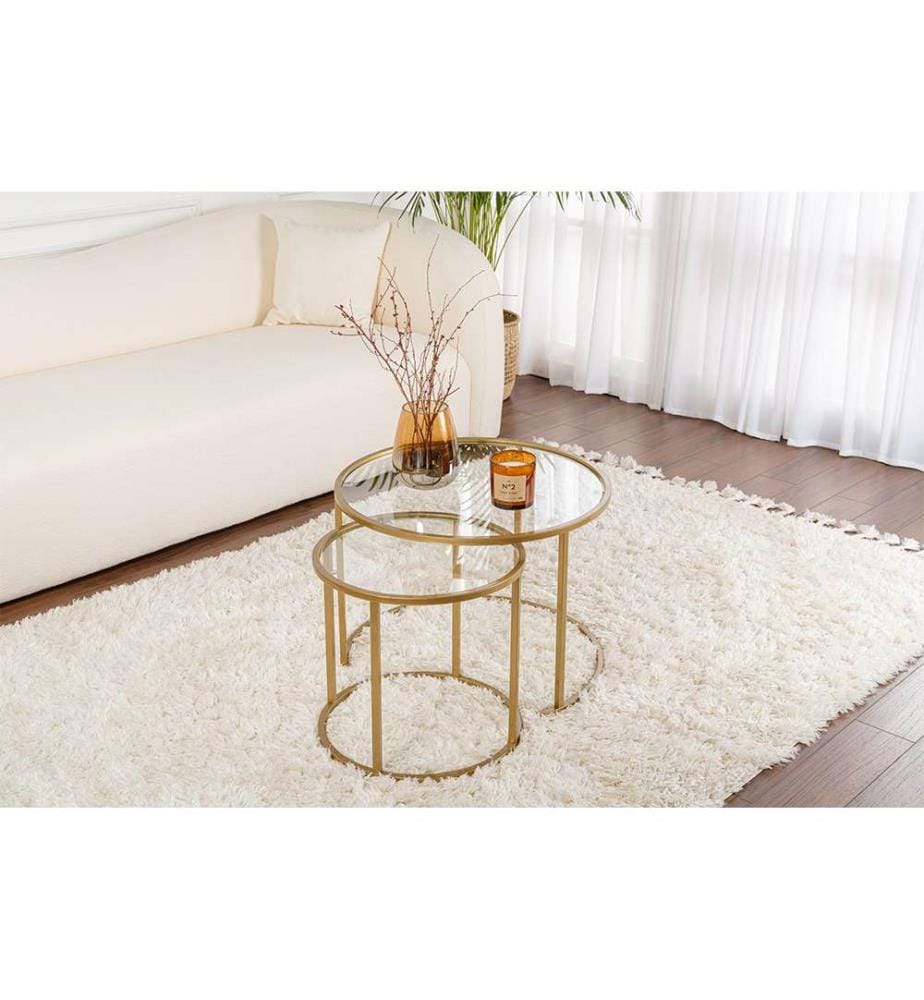 Couchtisch-Set - Gold Transparent