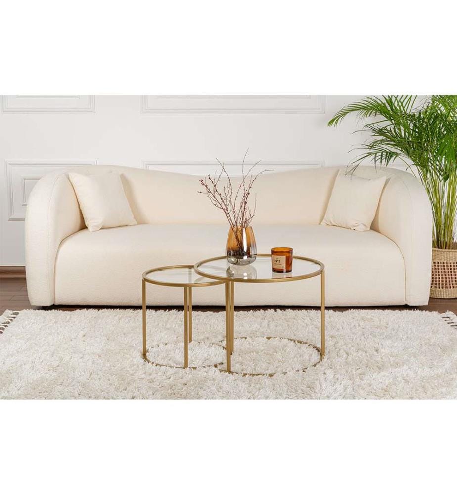 Couchtisch-Set - Gold Transparent