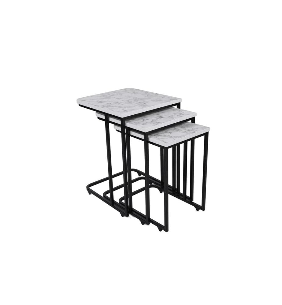 Nesting Table (3 Pieces) - White Black