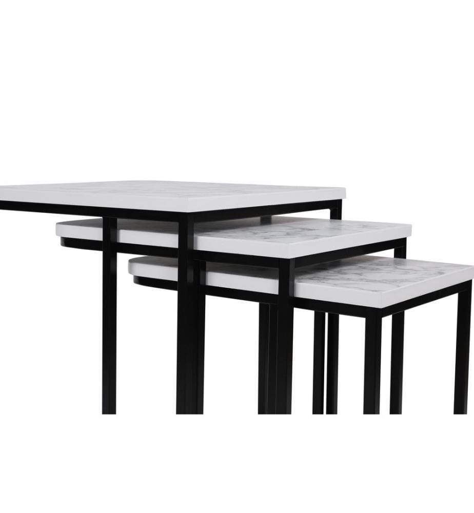 Nesting Table (3 Pieces) - White Black