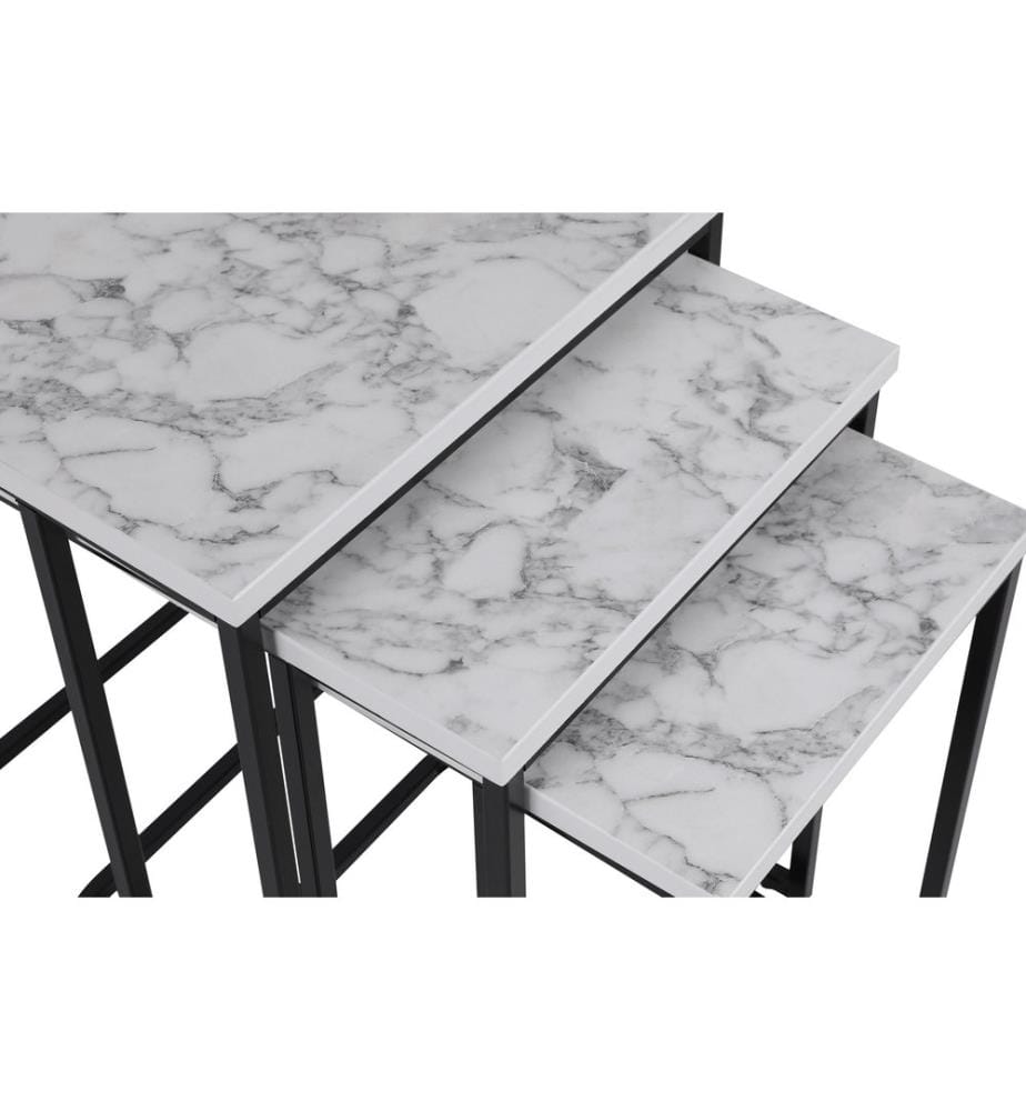 Nesting Table (3 Pieces) - White Black