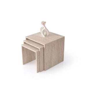 Nesting Tisch (3 Stück) - Travertin