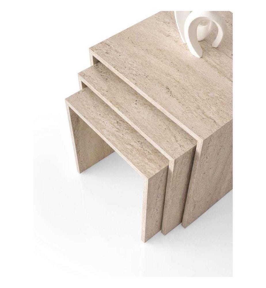 Nesting Tisch (3 Stück) - Travertin